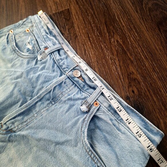 💙 We the Free High Rise Denim Jeans Shorts Size 32 Western Coastal Cowgirl - Picture 6 of 8